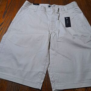 New Size 32 Marquis Signature Putty Tan Khaki Chino Cotton Shorts NWT